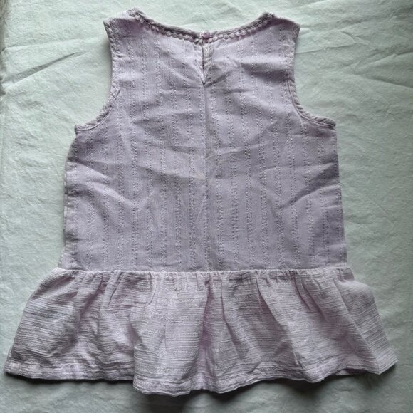 Cat & Jack Girls Light Purple Sleeveless Peplum Top Medium (7/8) - Picture 5 of 5